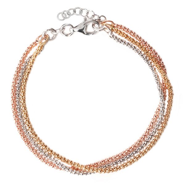 Bracciale in Argento Tricolore