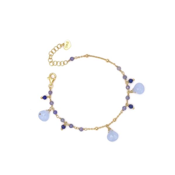Bracciale Calcedonio Tanzanite Lapislazzuli