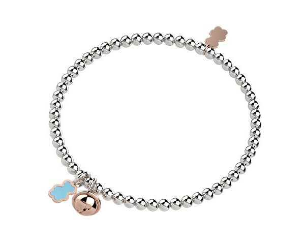 Bracciale elastico Orsetto azzurro