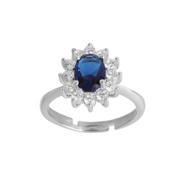 Anello in Argento con Pietra Blu