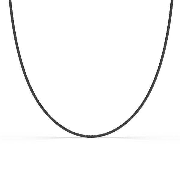 Collana in Cuoio naturale Nero 40 cm