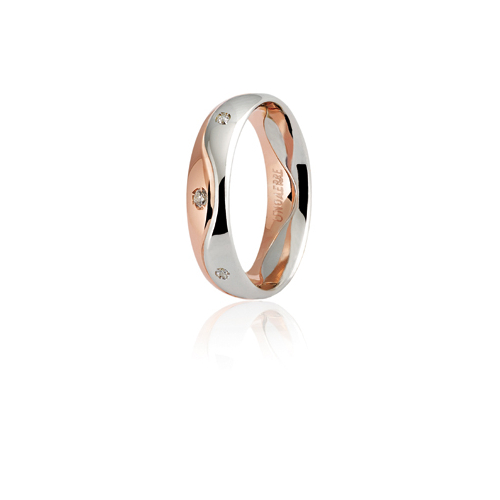 Fede Galassia in oro rosa e bianco