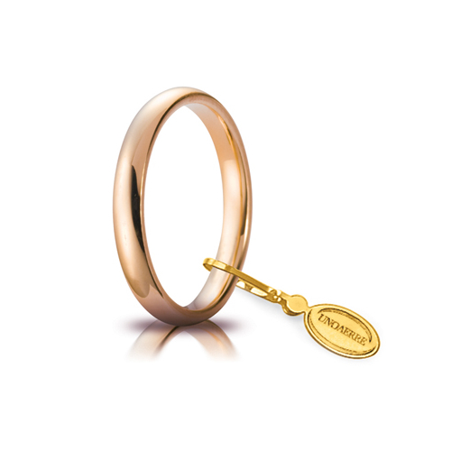 Fede Nunziale Comoda mm 3 in oro rosa