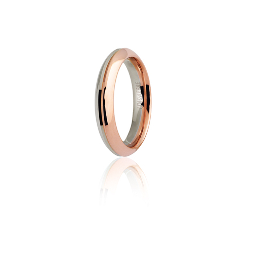 Fede Eterna in oro bianco e rosa