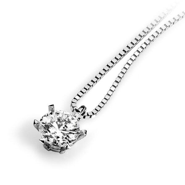 Girocollo Punto luce Oro bianco 4mm