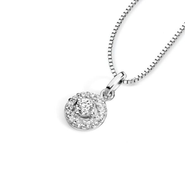 Girocollo in Oro bianco Pavé