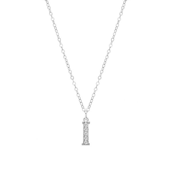 Girocollo in Argento Lettera I