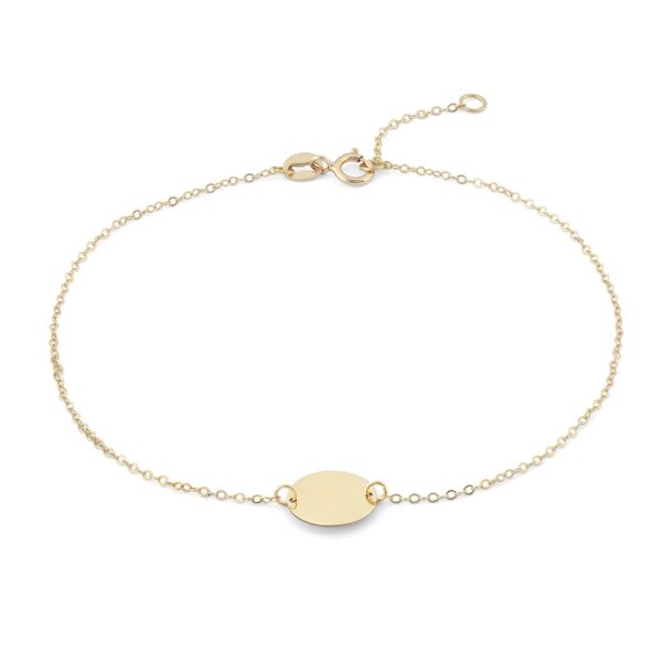 Bracciale Dischetto Oro giallo 9 karati