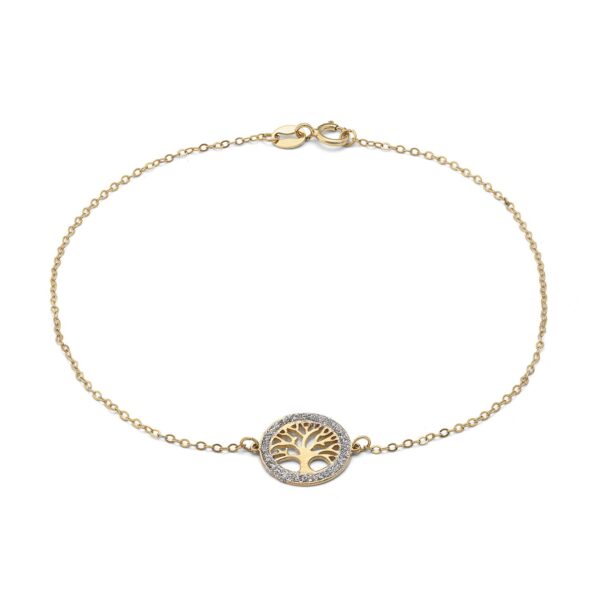 Bracciale Albero della vita Oro giallo 9 karati