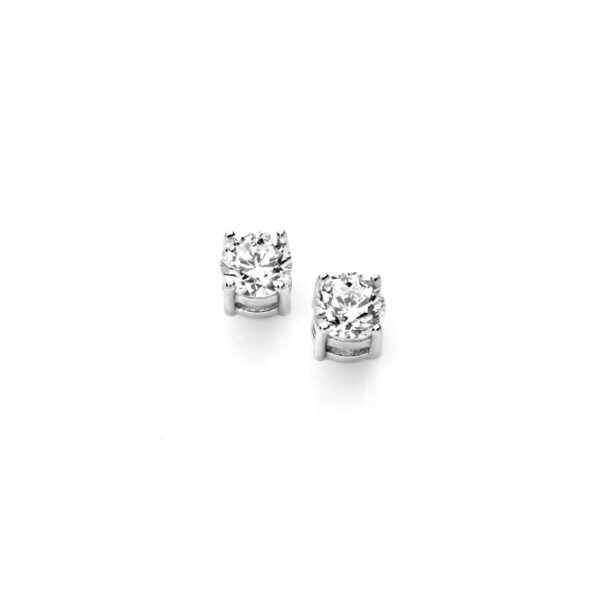 Orecchini Punto luce Oro bianco 4mm