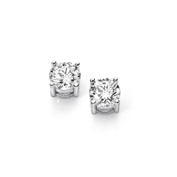 Orecchini Punto luce Oro bianco 6mm
