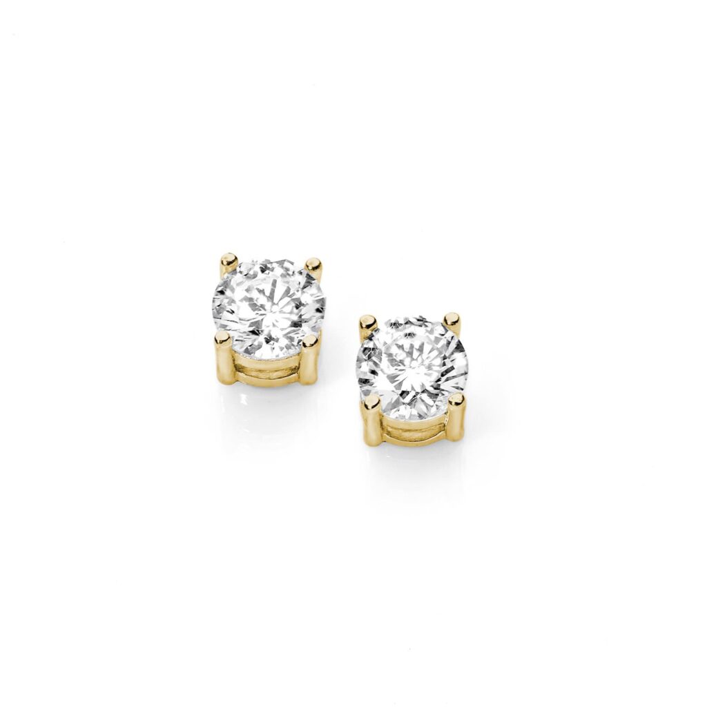 NKlaus Orecchini A Perno In Onice Vero 6mm – Argento 925 Placcato Rodio, Tondi Donna