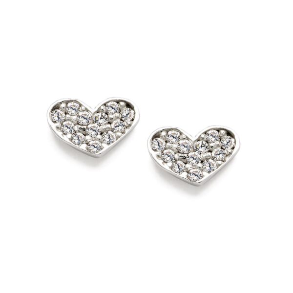 Orecchini in Oro bianco Cuore