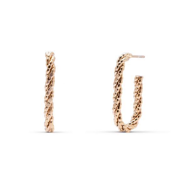 Orecchini in Argento Ovale giallo