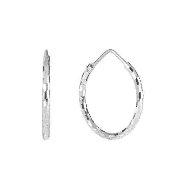 Orecchini in Argento Cerchi 25 mm