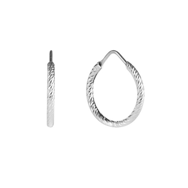 Orecchini in Argento Diamantati 19 mm