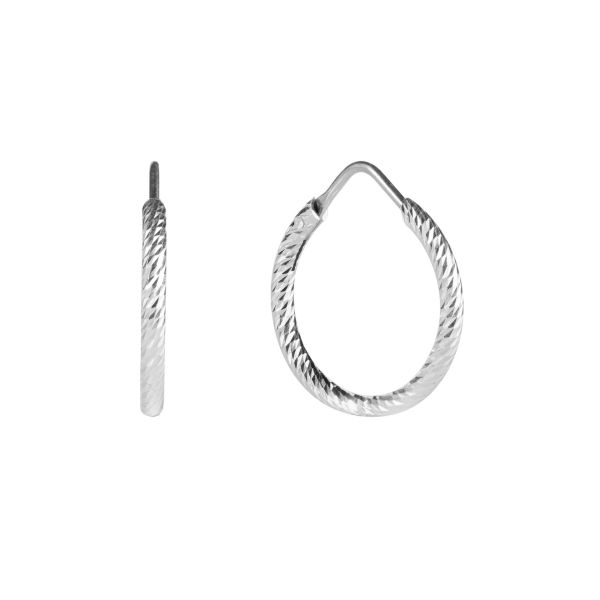 Orecchini in Argento Diamantati 24 mm