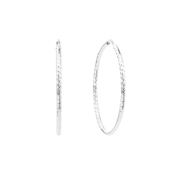 Orecchini in Argento Diamantati 45 mm