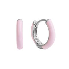 Orecchini in Argento Smalto Rosa