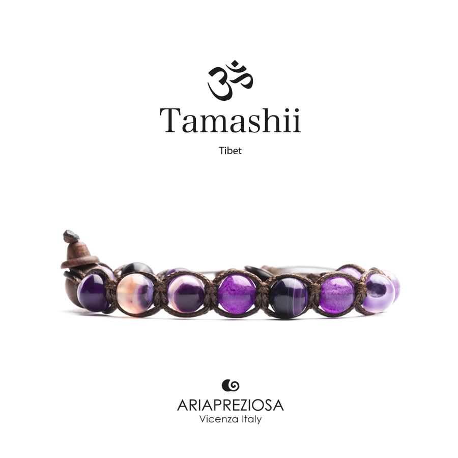 Bracciale Tamashii Agata viola striata