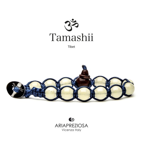 Bracciale Tamashii Giada Giallo Chiaro - base Blu