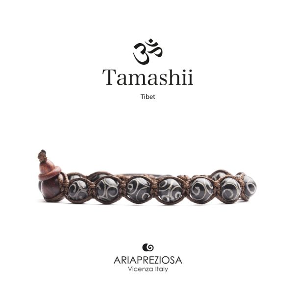 Bracciale Tamashii Giada Nera Incisa