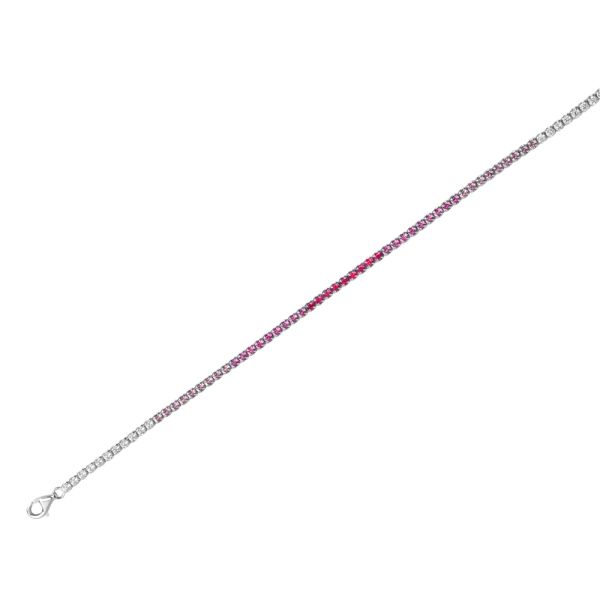 Bracciale Tennis in Argento Rosa degradè