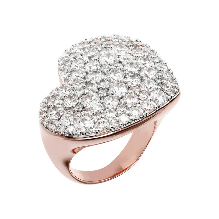 Anello Altissima Cuore pavé