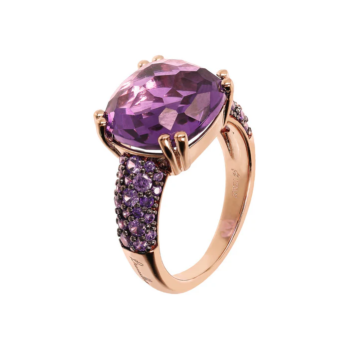 Anello Preziosa Prisma gem Viola