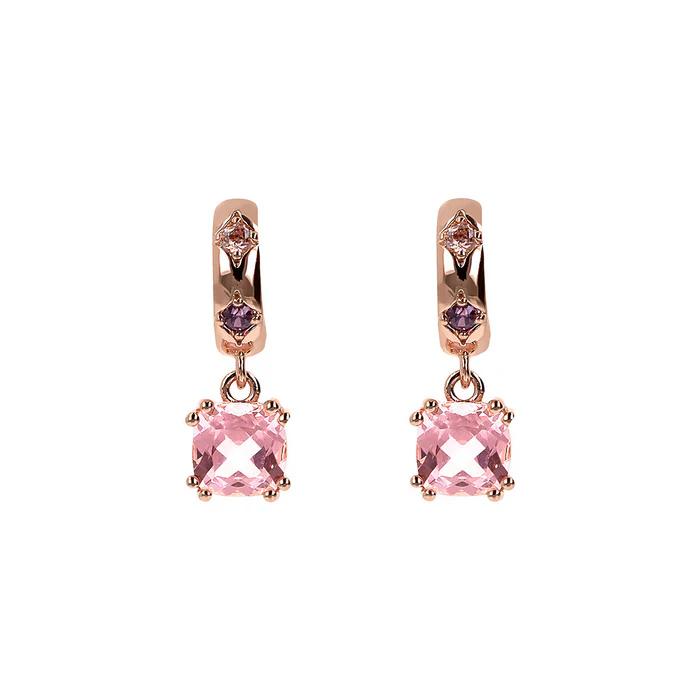Orecchini Preziosa Prisma gem Rosa