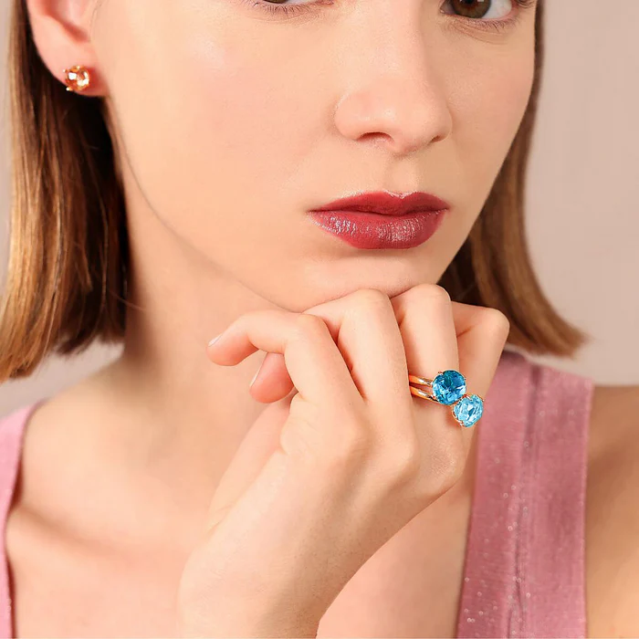 Anello Preziosa Prisma gem Azzurro - immagine 2